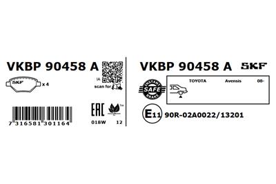 SKF VKBP 90458 A EAN: 7316581301164.