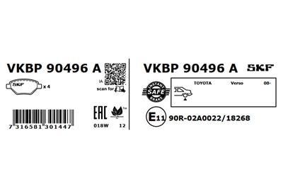 SKF VKBP 90496 A EAN: 7316581301447.