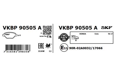 SKF VKBP 90505 A EAN: 7316581298358.