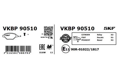 SKF VKBP 90510 EAN: 7316581300792.