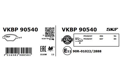 SKF VKBP 90540 EAN: 7316581300501.