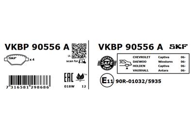 SKF VKBP 90556 A EAN: 7316581298686.