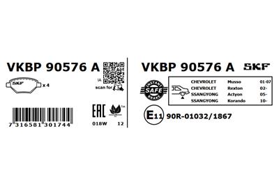 SKF VKBP 90576 A EAN: 7316581301744.