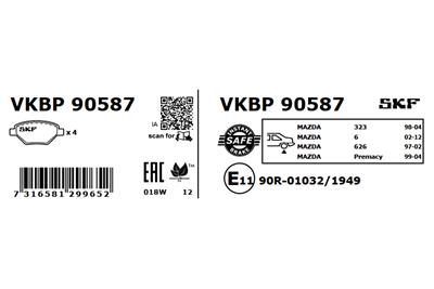 SKF VKBP 90587 EAN: 7316581299652.