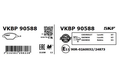 SKF VKBP 90588 EAN: 7316581298228.