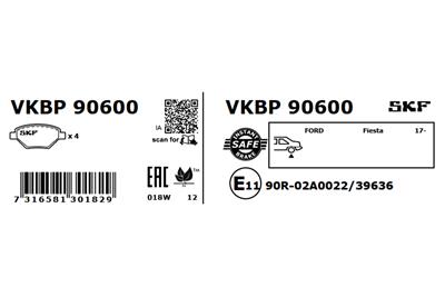 SKF VKBP 90600 EAN: 7316581301829.