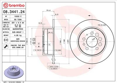 BREMBO 08.3441.24 EAN: 8020584012765.