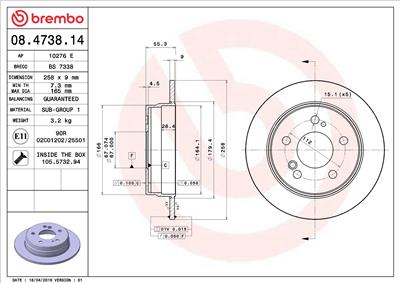 BREMBO 08.4738.14 EAN: 8020584012789.