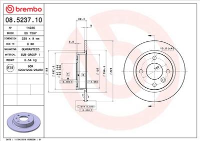 BREMBO 08.5237.10 EAN: 8020584523711.