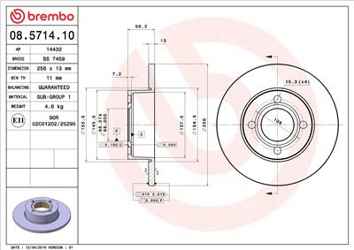 BREMBO 08.5714.10 EAN: 8020584571415.