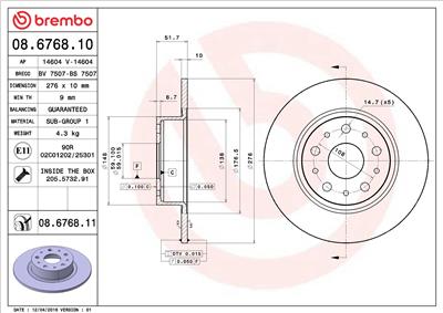 BREMBO 08.6768.11 EAN: 8020584014134.