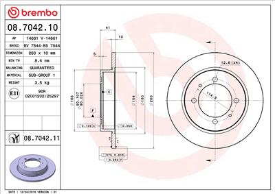 BREMBO 08.7042.11 EAN: 8020584016107.