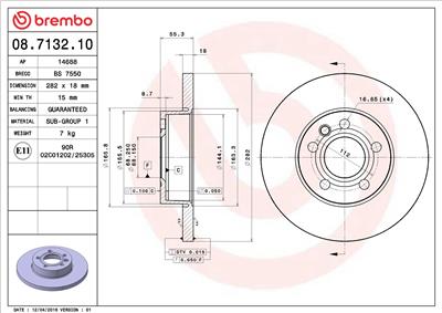 BREMBO 08.7132.10 EAN: 8020584713211.
