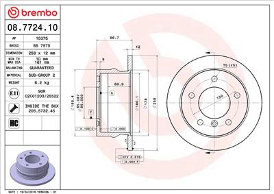 BREMBO 08.7724.10 EAN: 8020584772416.