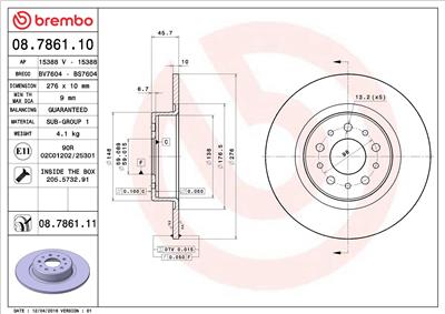 BREMBO 08.7861.11 EAN: 8020584014073.