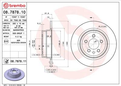 BREMBO 08.7878.11 EAN: 8020584216415.