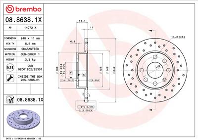BREMBO 08.8638.1X EAN: 8020584217542.