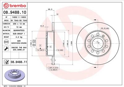 BREMBO 08.9488.11 EAN: 8020584022993.