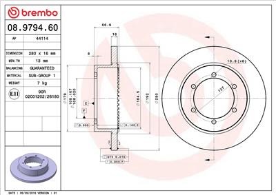BREMBO 08.9794.60 EAN: 8020584979464.