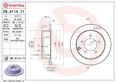 BREMBO 08.A114.71 EAN: 8020584234143.