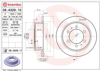BREMBO 08.A329.11 EAN: 8020584038338.