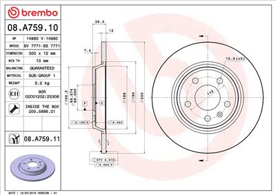 BREMBO 08.A759.11 EAN: 8020584023600.