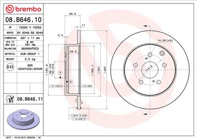 BREMBO 08.B646.11 EAN: 8020584213742.