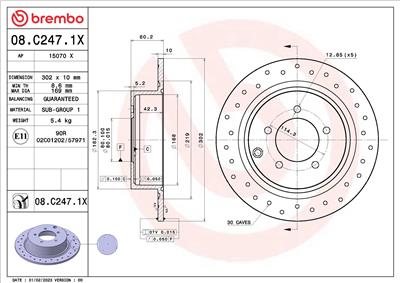 BREMBO 08.C247.1X EAN: 8020584322772.