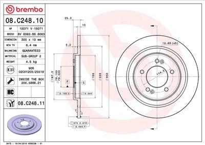 BREMBO 08.C248.11 EAN: 8020584218624.