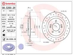 BREMBO 08.C250.2X
