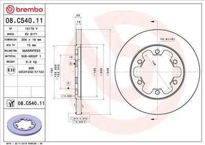 BREMBO 08.C540.11 EAN: 8020584310342.