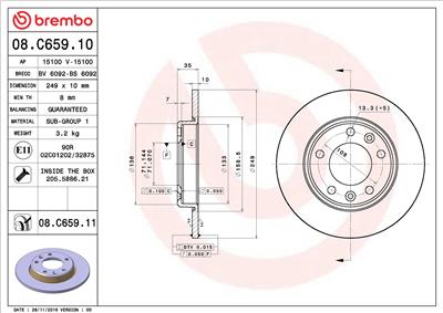 BREMBO 08.C659.11 EAN: 8020584224410.