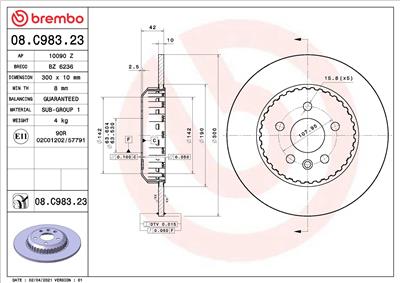 BREMBO 08.C983.23 EAN: 8020584315972.
