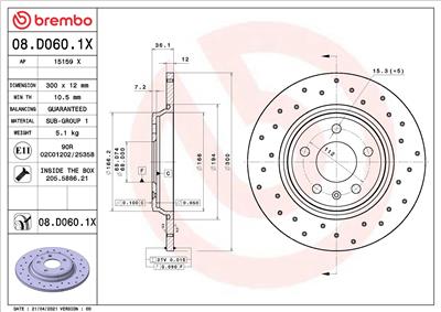 BREMBO 08.D060.1X EAN: 8020584317020.