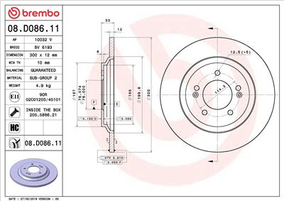 BREMBO 08.D086.11 EAN: 8020584237618.