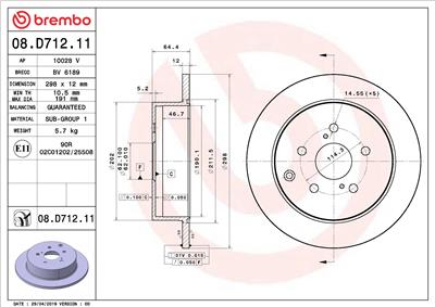 BREMBO 08.D712.11 EAN: 8020584237779.