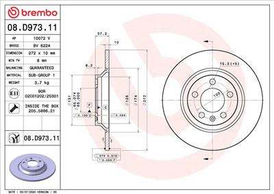 BREMBO 08.D973.11 EAN: 8020584313008.