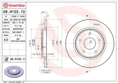 BREMBO 08.N123.11 EAN: 8020584034590.