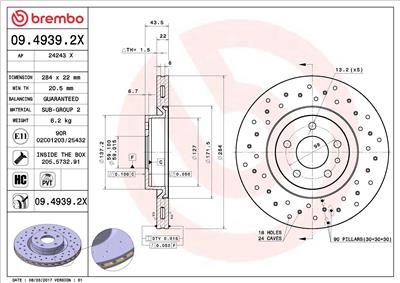 BREMBO 09.4939.2X EAN: 8020584212356.