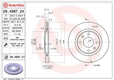 BREMBO 09.4987.21 EAN: 8020584023020.