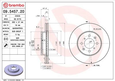 BREMBO 09.5457.20 EAN: 8020584545720.