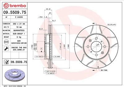 BREMBO 09.5509.75 EAN: 8020584011379.