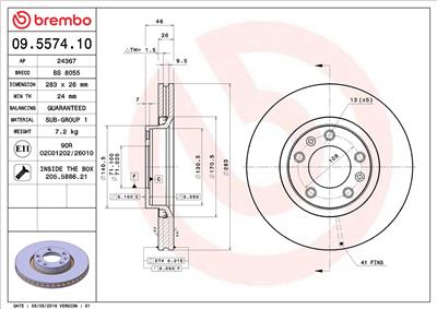 BREMBO 09.5574.10 EAN: 8020584557419.