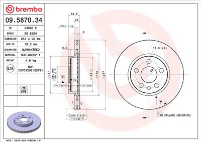 BREMBO 09.5870.34 EAN: 8020584012635.