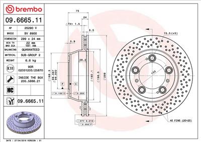 BREMBO 09.6665.11 EAN: 8020584036976.