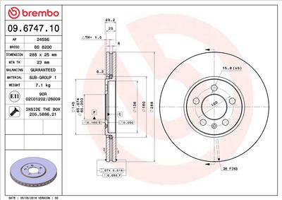 BREMBO 09.6747.10 EAN: 8020584674710.