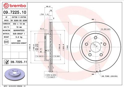 BREMBO 09.7225.10 EAN: 8020584722510.