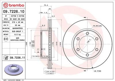 BREMBO 09.7226.11 EAN: 8020584031667.