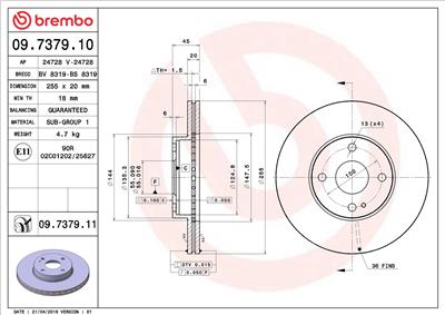 BREMBO 09.7379.11 EAN: 8020584031568.