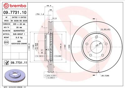 BREMBO 09.7731.11 EAN: 8020584030479.